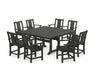 POLYWOOD® Prairie 9-Piece Square Farmhouse Dining Set with Trestle Legs in Green