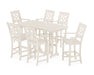 Martha Stewart by POLYWOOD Chinoiserie Arm Chair 7-Piece Bar Set in Sand