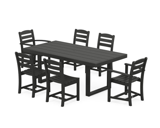 POLYWOOD Lakeside 7-Piece Dining Set in Black