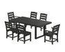 POLYWOOD Lakeside 7-Piece Dining Set with Trestle Legs in Black