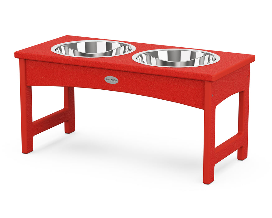 POLYWOOD Pet Feeder in Sunset Red