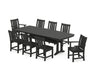 POLYWOOD® Oxford 9-Piece Dining Set with Trestle Legs in Green