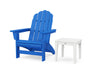 POLYWOOD® Vineyard Grand Adirondack Chair with Side Table in Sand