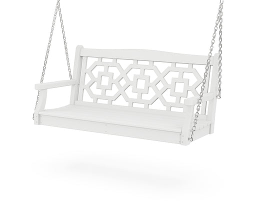 Martha Stewart by POLYWOOD Chinoiserie 48” Swing in White
