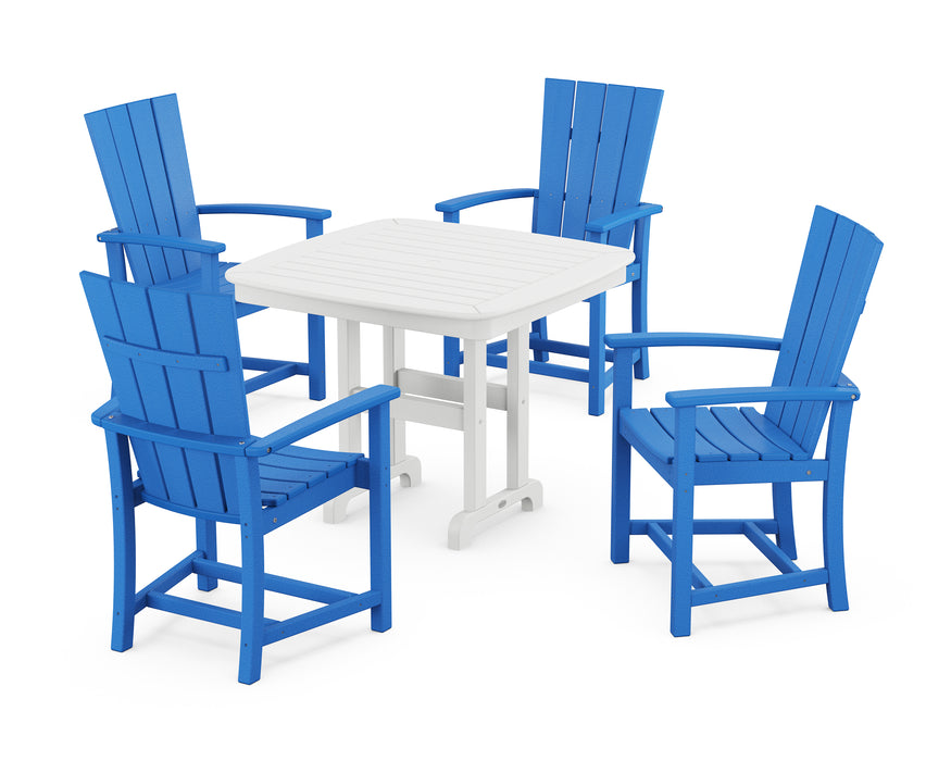 POLYWOOD Quattro 5-Piece Dining Set in Pacific Blue