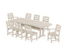 POLYWOOD Lakeside 9-Piece Dining Set with Trestle Legs in Sand