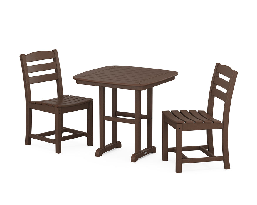 POLYWOOD La Casa Café Side Chair 3-Piece Dining Set in Mahogany