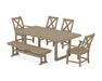 POLYWOOD Braxton 6-Piece Dining Set with Bench in Vintage Sahara