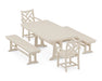 POLYWOOD Chippendale 5-Piece Dining Set with Trestle Legs in Sand