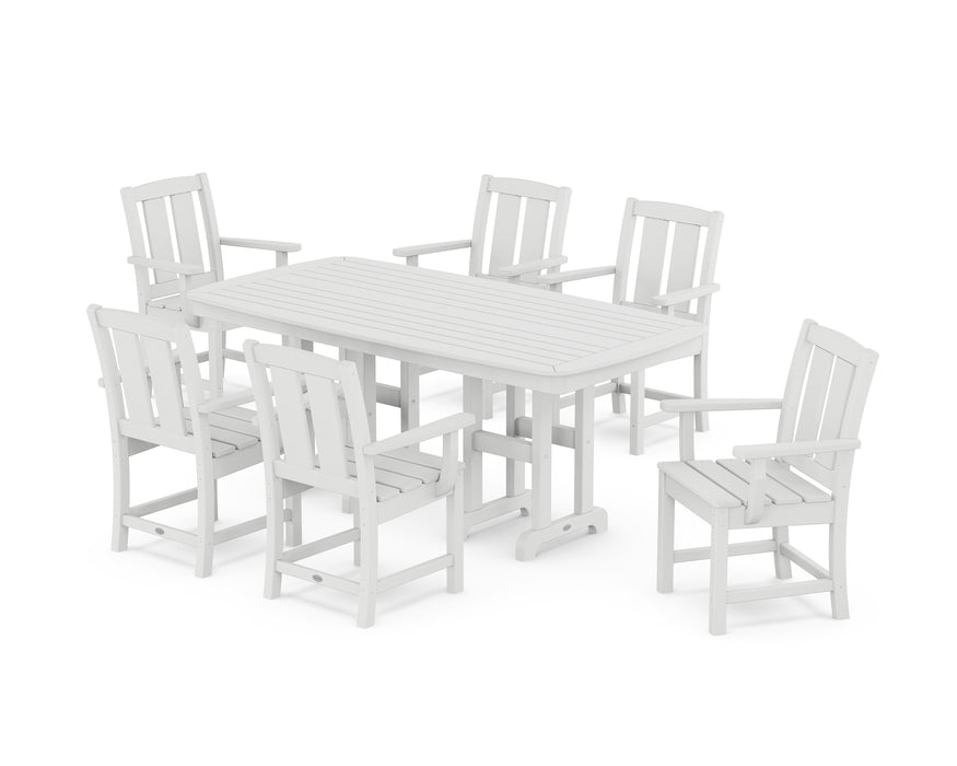 POLYWOOD® Mission Arm Chair 7-Piece Dining Set in White