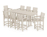 POLYWOOD® Captain 9-Piece Bar Set with Trestle Legs in Slate Grey
