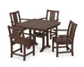 POLYWOOD® Prairie 5-Piece Dining Set with Trestle Legs in Mahogany