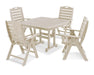 POLYWOOD® Nautical Highback Chair 5-Piece Dining Set in Slate Grey