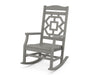 Martha Stewart by POLYWOOD Chinoiserie Rocking Chair in Slate Grey
