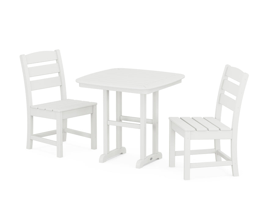 POLYWOOD Lakeside Side Chair 3-Piece Dining Set in Vintage White