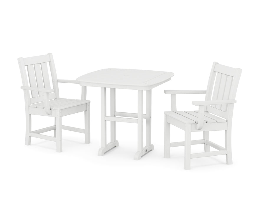 POLYWOOD® Oxford 3-Piece Dining Set in White