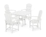 POLYWOOD Palm Coast 5-Piece Dining Set in White