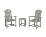 POLYWOOD® Palm Coast 3-Piece Upright Adirondack Chair Set in Sunset Red