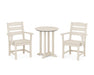 POLYWOOD Lakeside 3-Piece Round Dining Set in Sand