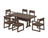 POLYWOOD EDGE 7-Piece Dining Set with Trestle Legs in Mahogany