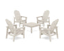 POLYWOOD® 5-Piece Vineyard Grand Upright Adirondack Chair Conversation Group in Slate Grey