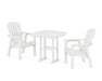 POLYWOOD Seashell 3-Piece Dining Set in White