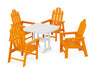 POLYWOOD Long Island 5-Piece Dining Set in Tangerine