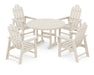 POLYWOOD Long Island 5-Piece Round Farmhouse Dining Set in Sand