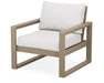 POLYWOOD EDGE Club Chair in Vintage Sahara with Natural Linen fabric