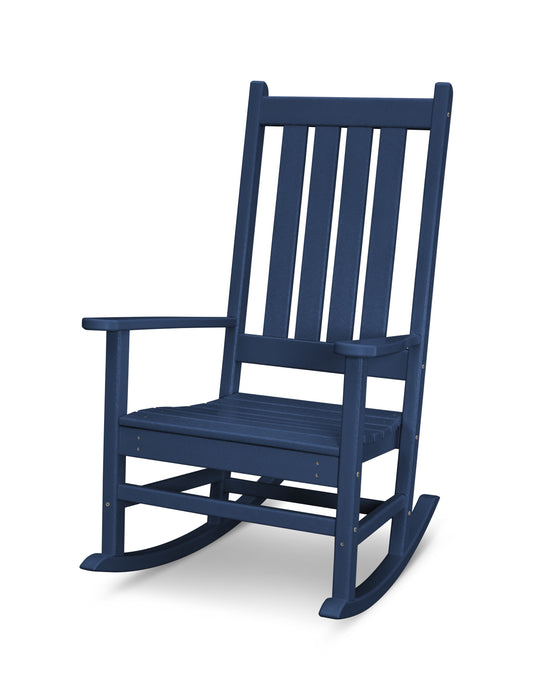 POLYWOOD Vineyard Porch Rocking Chair in Navy