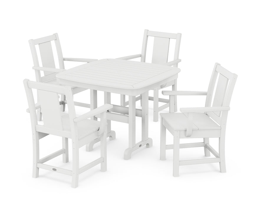 POLYWOOD® Prairie 5-Piece Dining Set in White