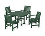 POLYWOOD Signature 5-Piece Dining Set with Trestle Legs in Green