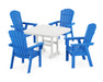 POLYWOOD Nautical Adirondack 5-Piece Dining Set with Trestle Legs in Pacific Blue