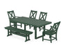 POLYWOOD Braxton 6-Piece Dining Set with Bench in Green